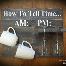 "How to Tell Time" Coffee Wine Wood Sign
